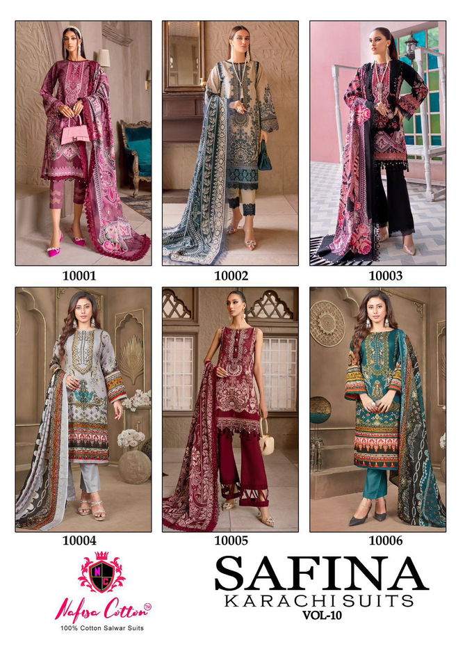 Safina Vol 10 By Nafisa Cotton Printed Pakistani Dress Material Wholesale Price In Surat
